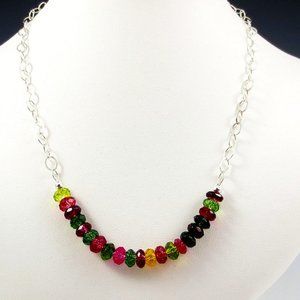 Tourmaline and Sterling Silver Necklace